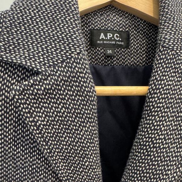 A.P.C. Tweed Coat Women's Size 34 (M) - Picture 2 of 11